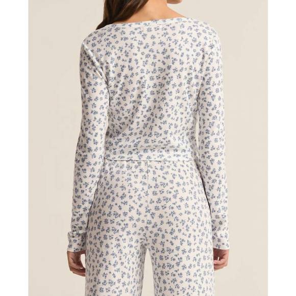 NEW Z SUPPLY sit back ditsy top in vanilla - Picture 3 of 4